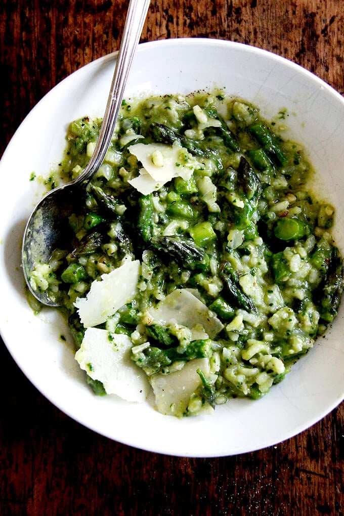 super asparagusy risotto with farro or not - Article 1